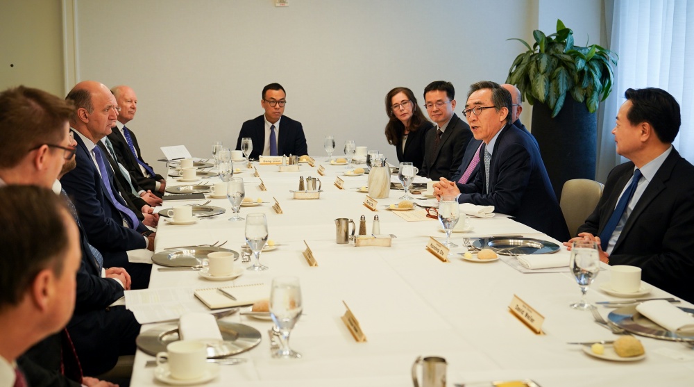 조태열&nbsp;장관, 미 상공회의소 간담회 참석